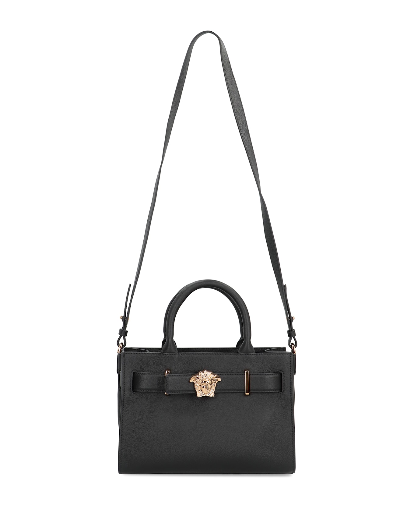 Versace Small Leather Tote - black