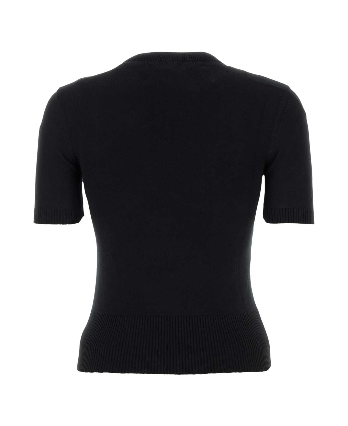 Patou Black Cotton Blend T-shirt - BLACK