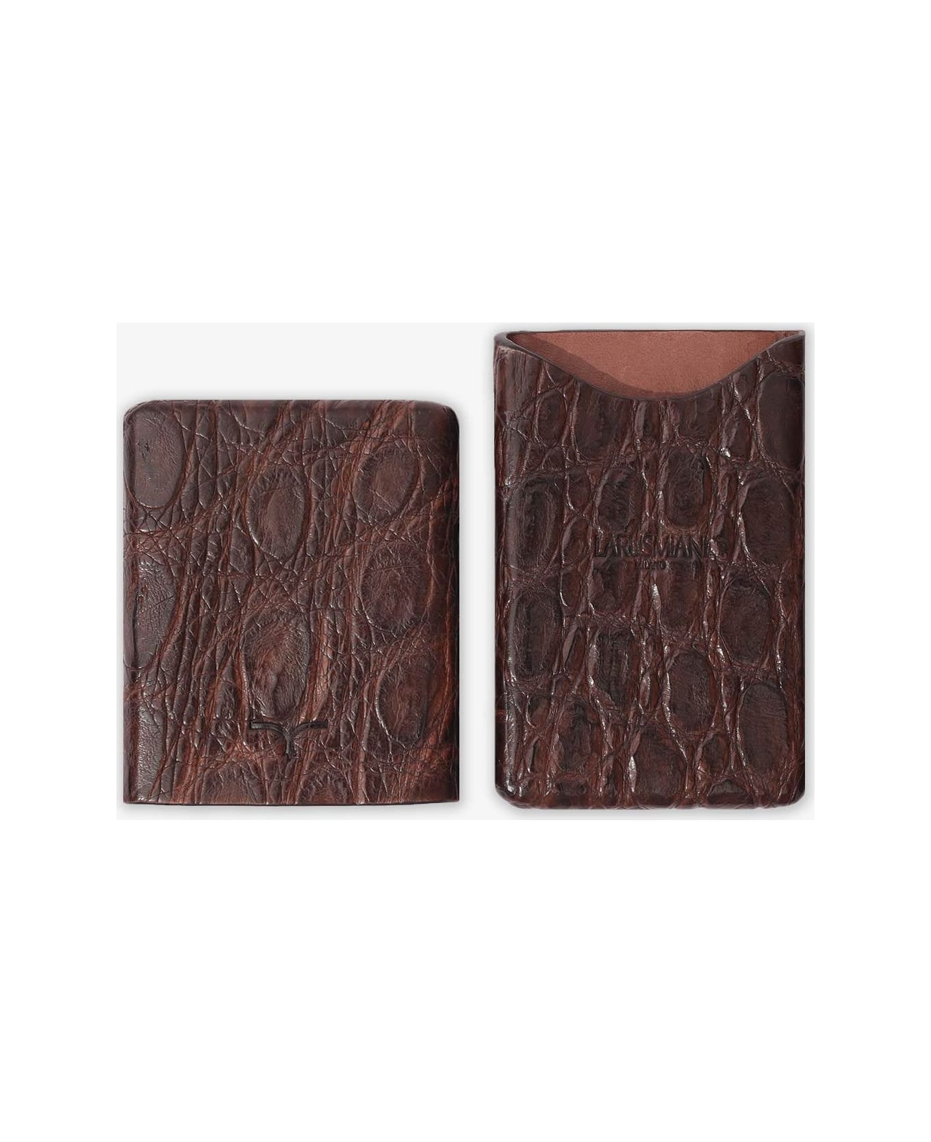 Larusmiani Business Cards/credit Cards Holder Wallet - Brown