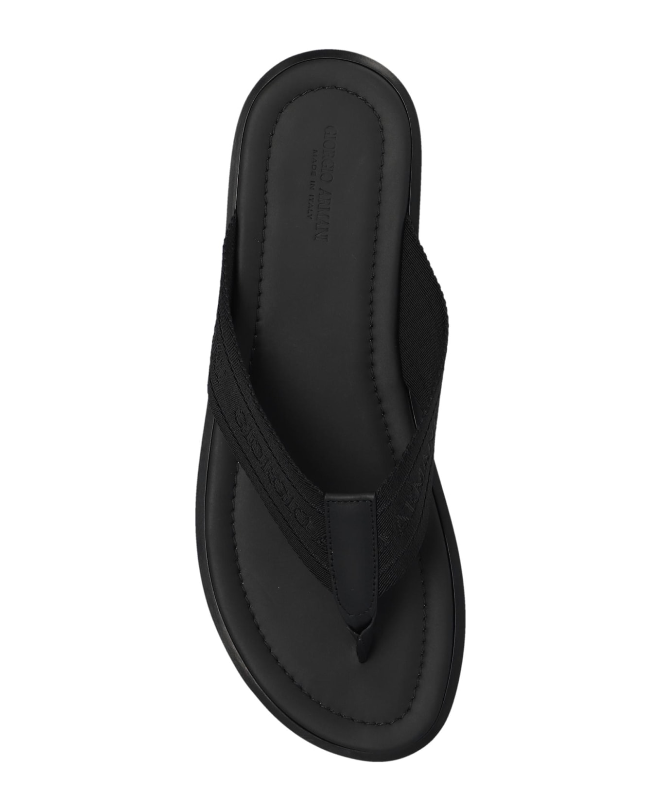 Giorgio Armani Flip-flops With Logo - BLACK