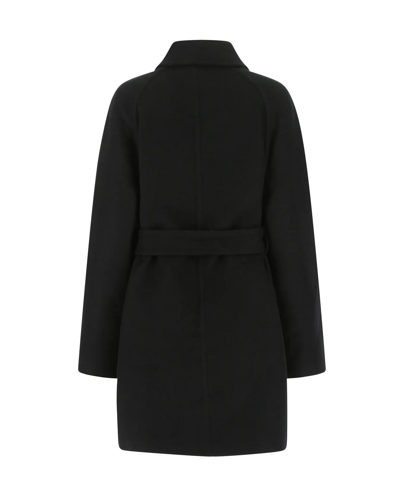 Givenchy Black Wool Blend Coat - Black