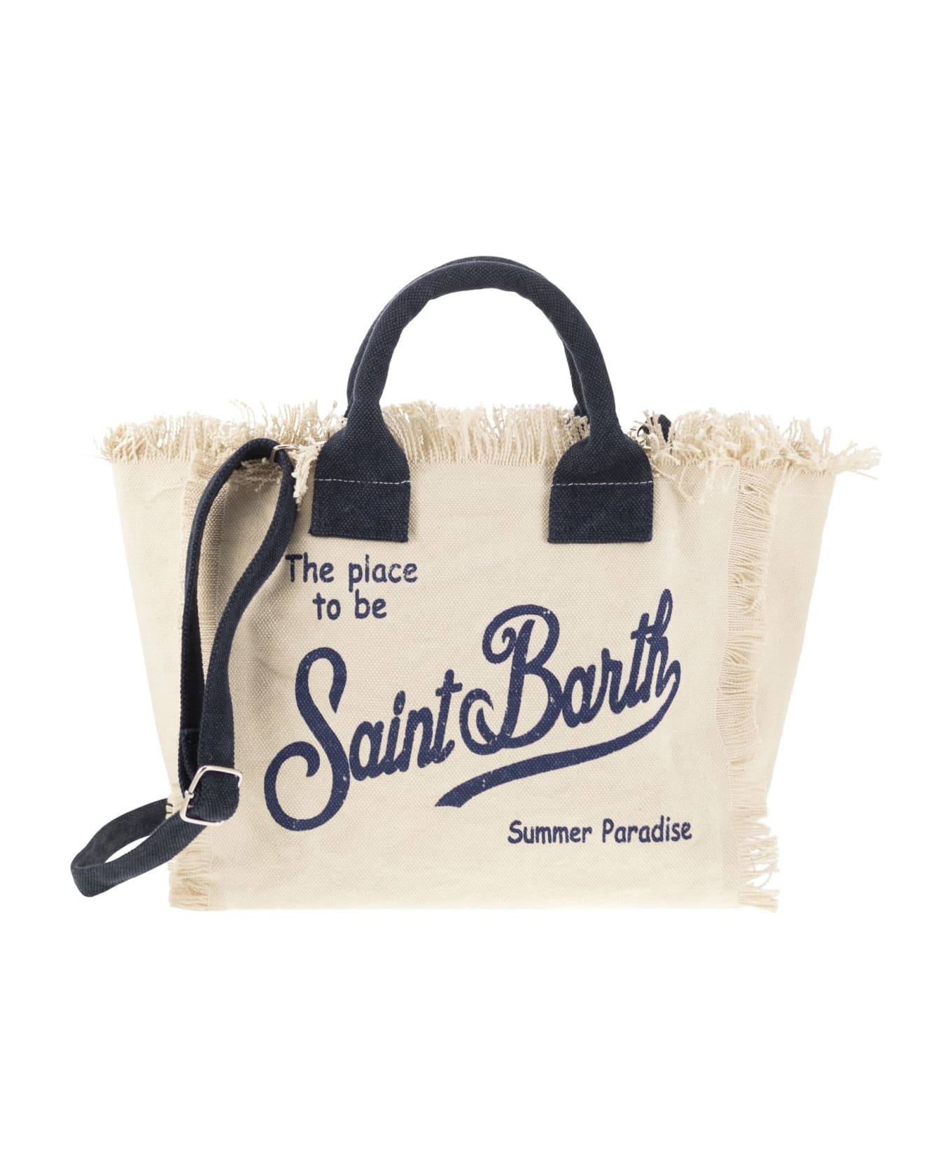 MC2 Saint Barth Colette - Fringed Canvas Bag - Cream トートバッグ