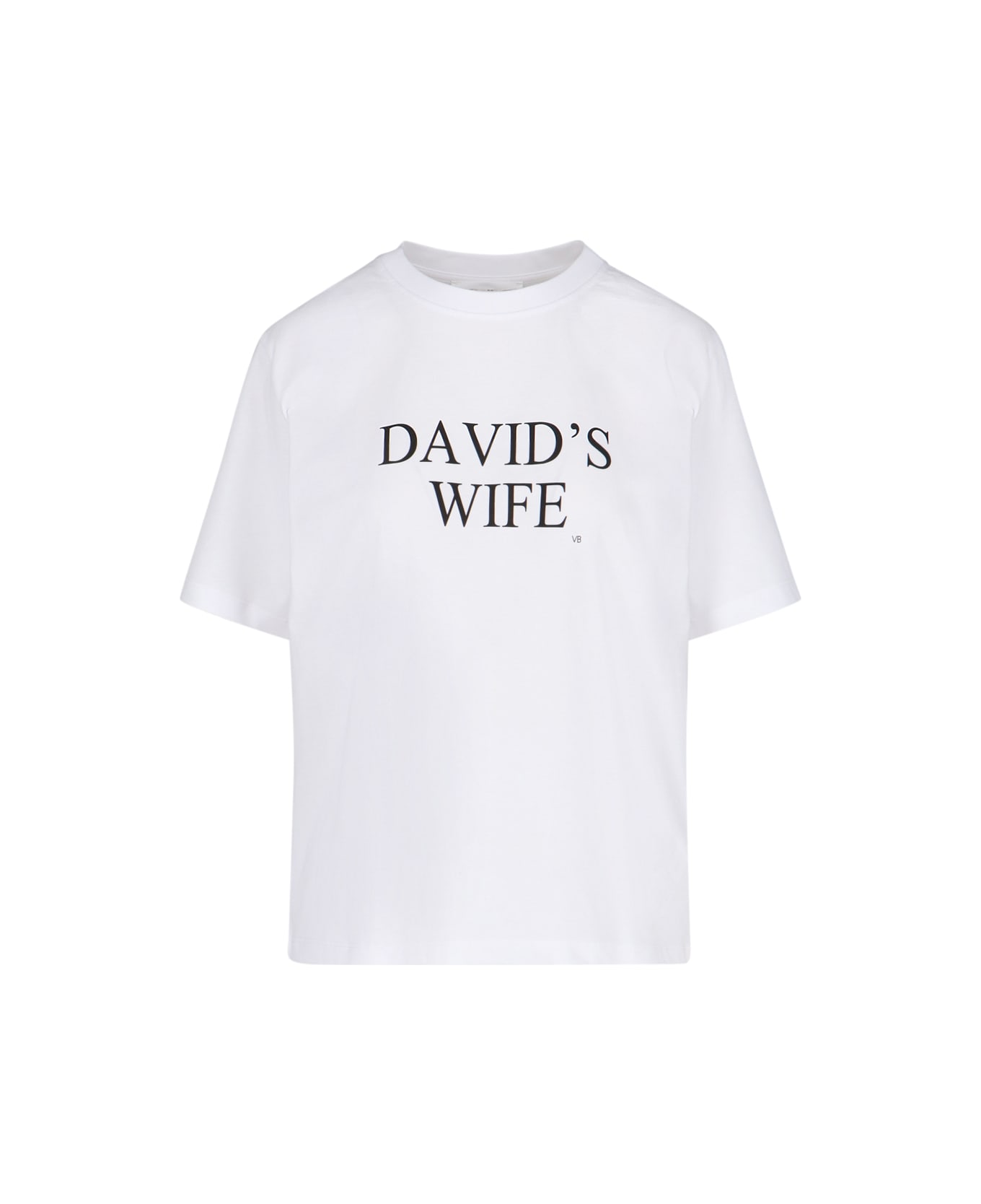 Victoria Beckham T-shirt Slogan "david's Wife" - White