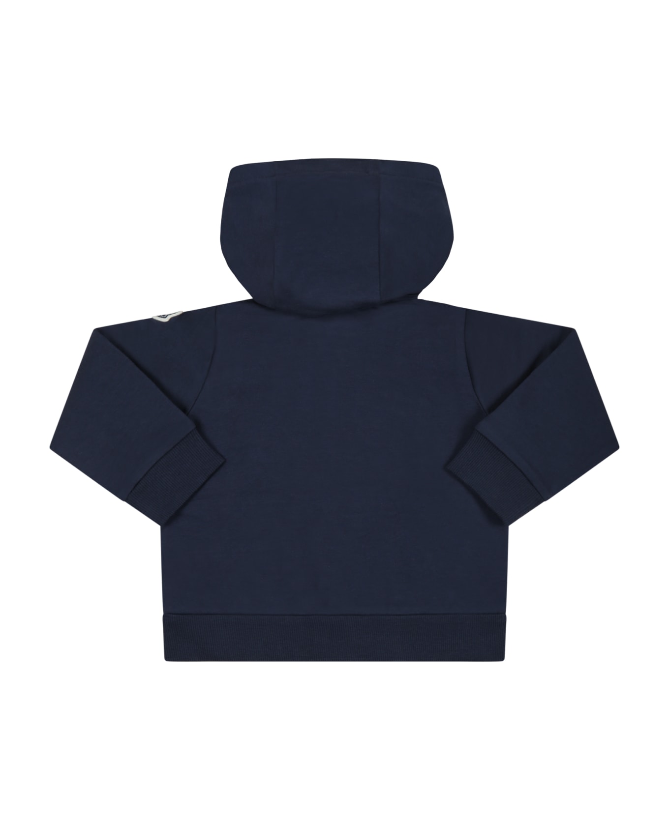 Moncler Blue Sweatshirt For Babies With Logo - Blue ニットウェア＆スウェットシャツ