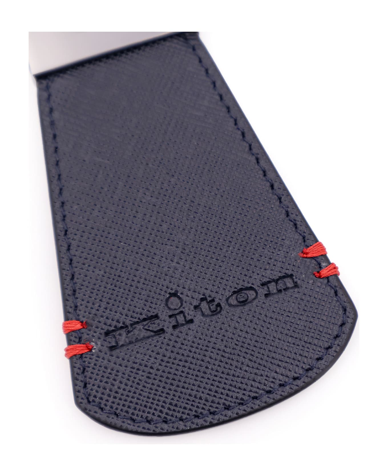 Kiton Leather Key Ring - Blue