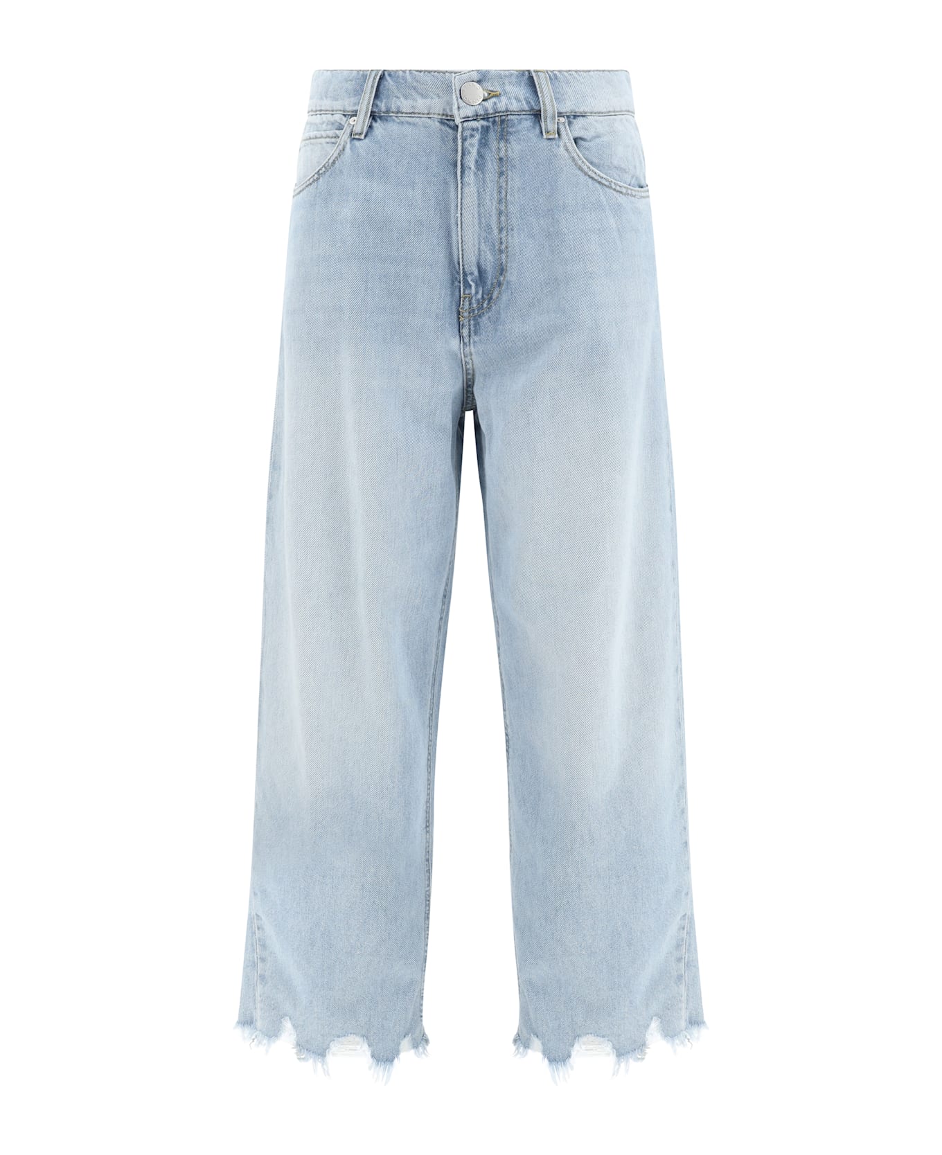 Pinko Ripped Hem Jeans - Lavaggio Bleach Chiaro