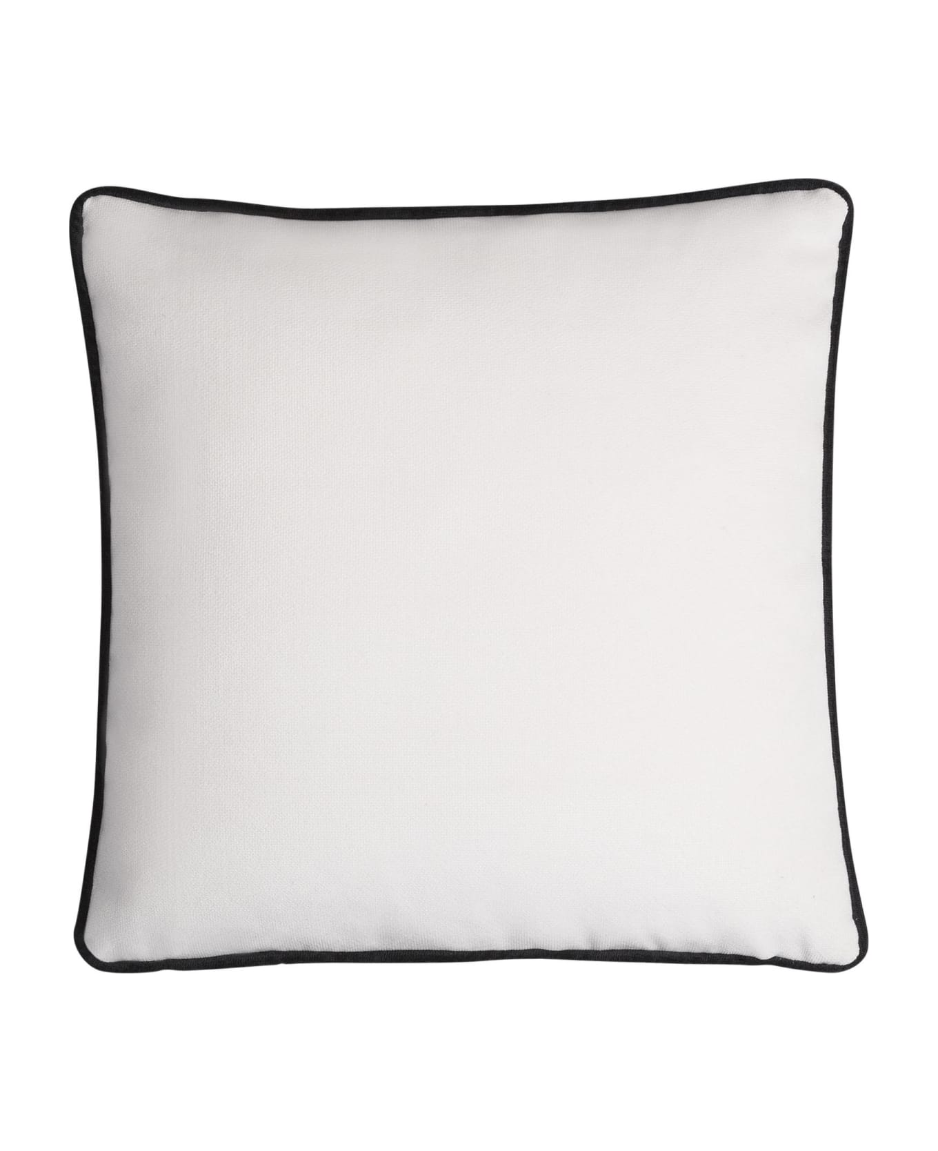 Lo Decor Happy Frame Velvet Pillow - Cream/Black