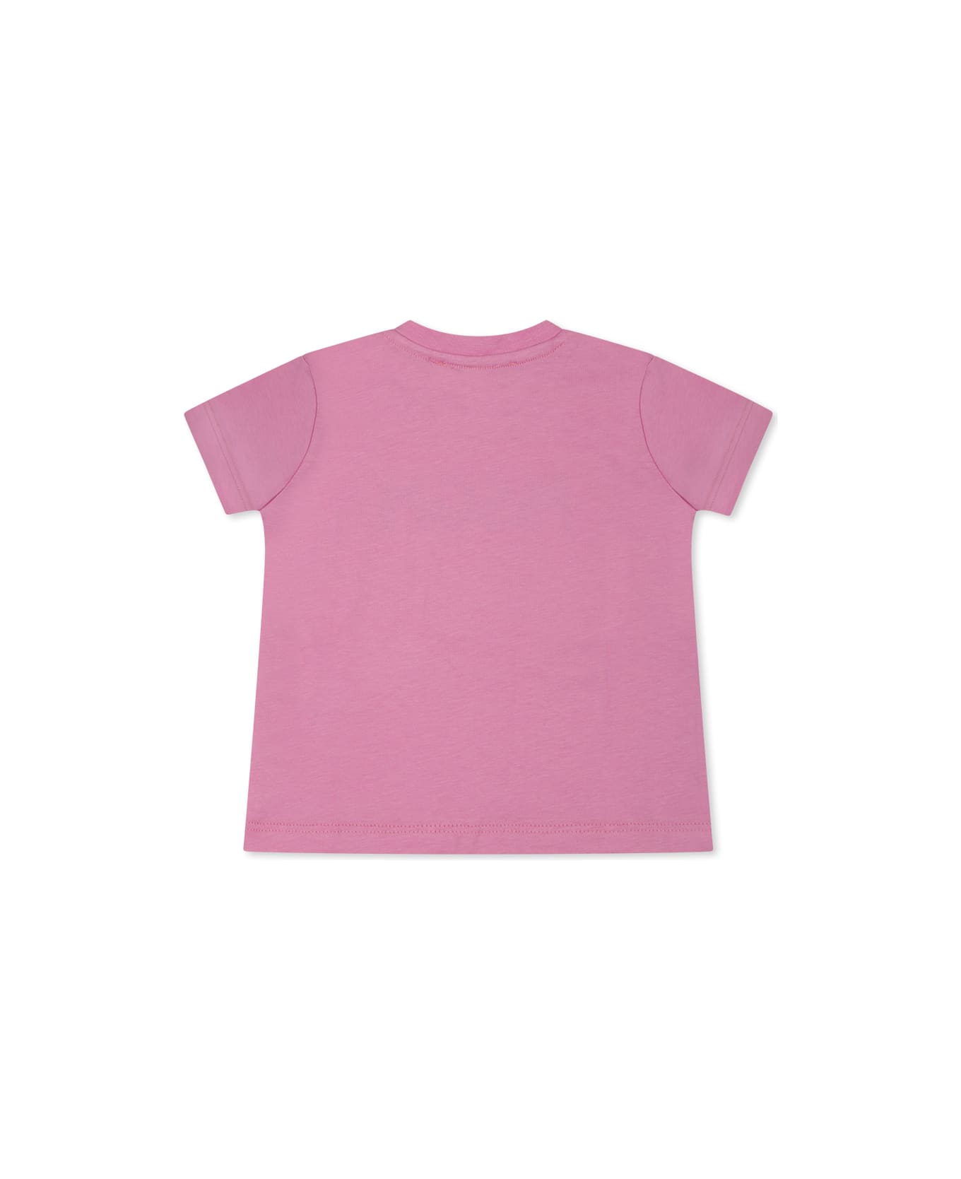 MSGM Pink T-shirt For Baby Girl With Logo - Pink