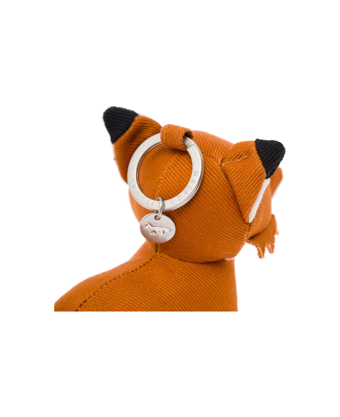 Maison Kitsuné Orange Fox-shaped Keychain In Cotton Woman - Red
