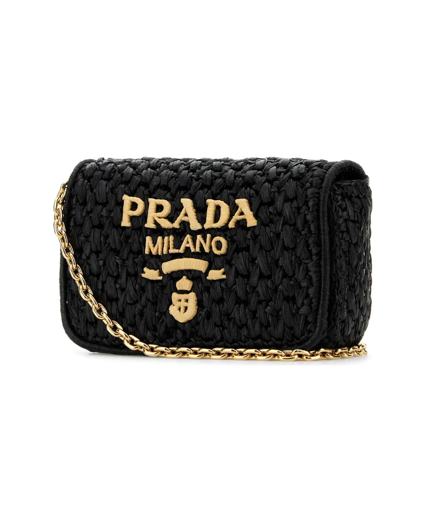 Prada Black Raffia Crossbody Bag - NEROC