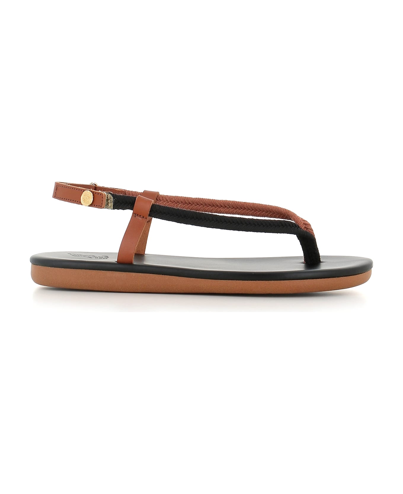 Ancient Greek Sandals Sandal Zoi - Nero/cuoio