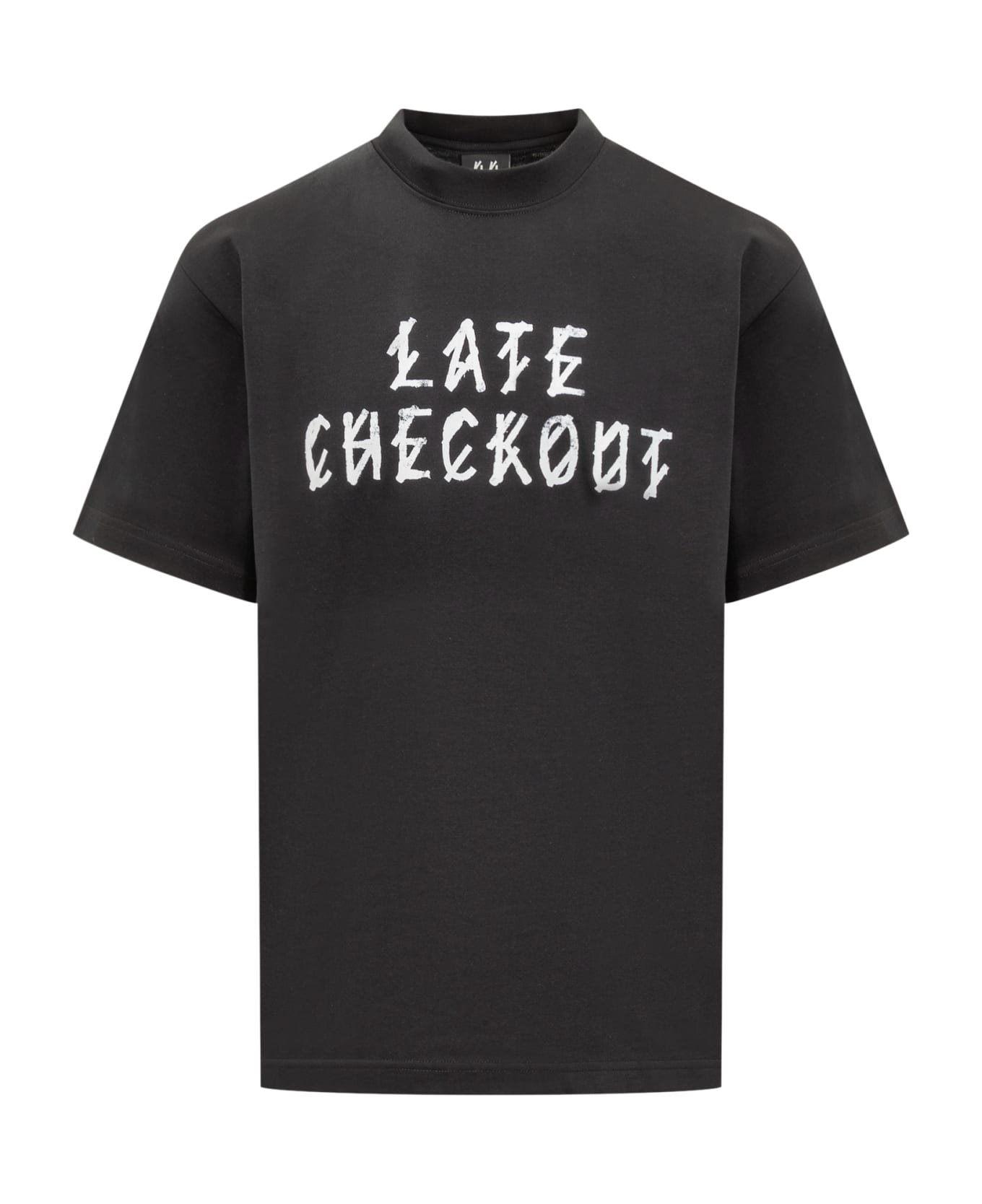44 Label Group T-shirt With Room 44 Print - BLACK-LATE CHECKOUT シャツ