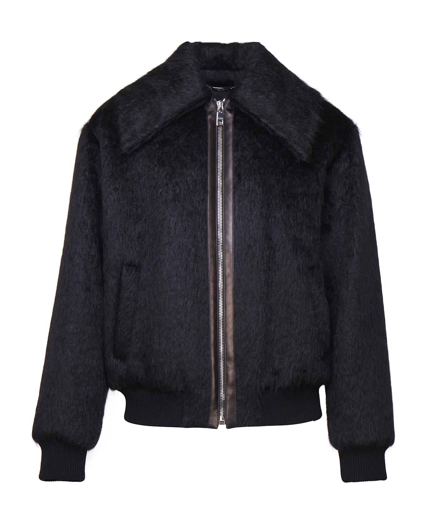 Dolce & Gabbana Virgin Wool And Mohair Bomber Jacket - Black