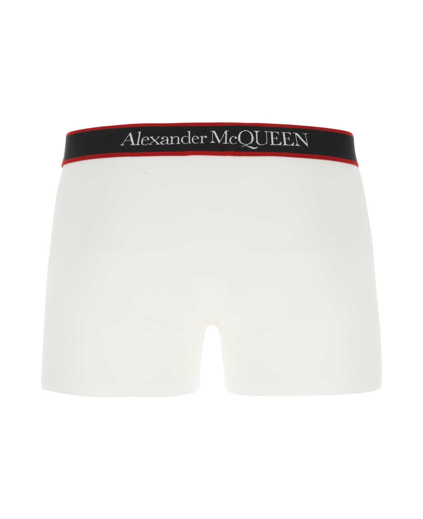 Alexander McQueen White Stretch Cotton Boxer - 9074