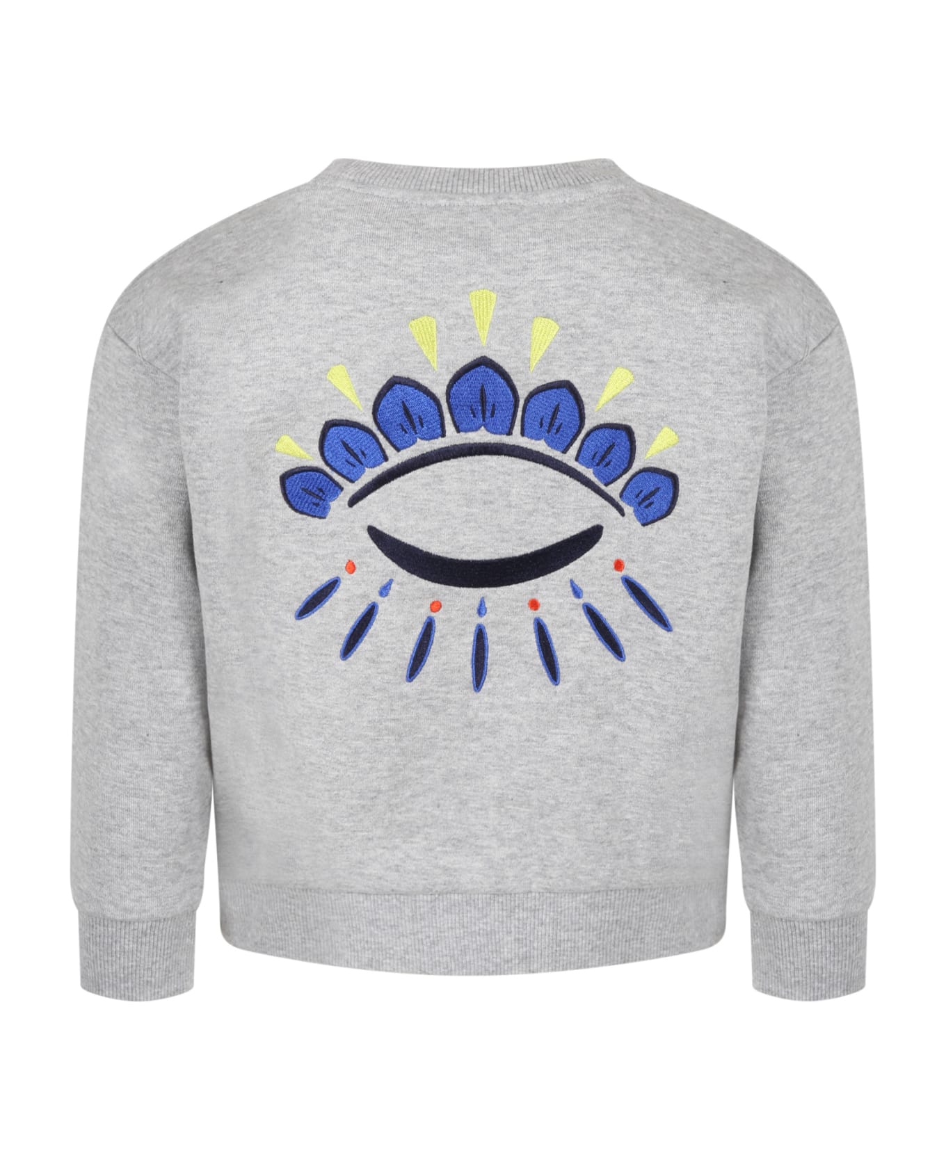 Kenzo Kids Grey Sweatshirt For Boy With Iconic Eye - Grey