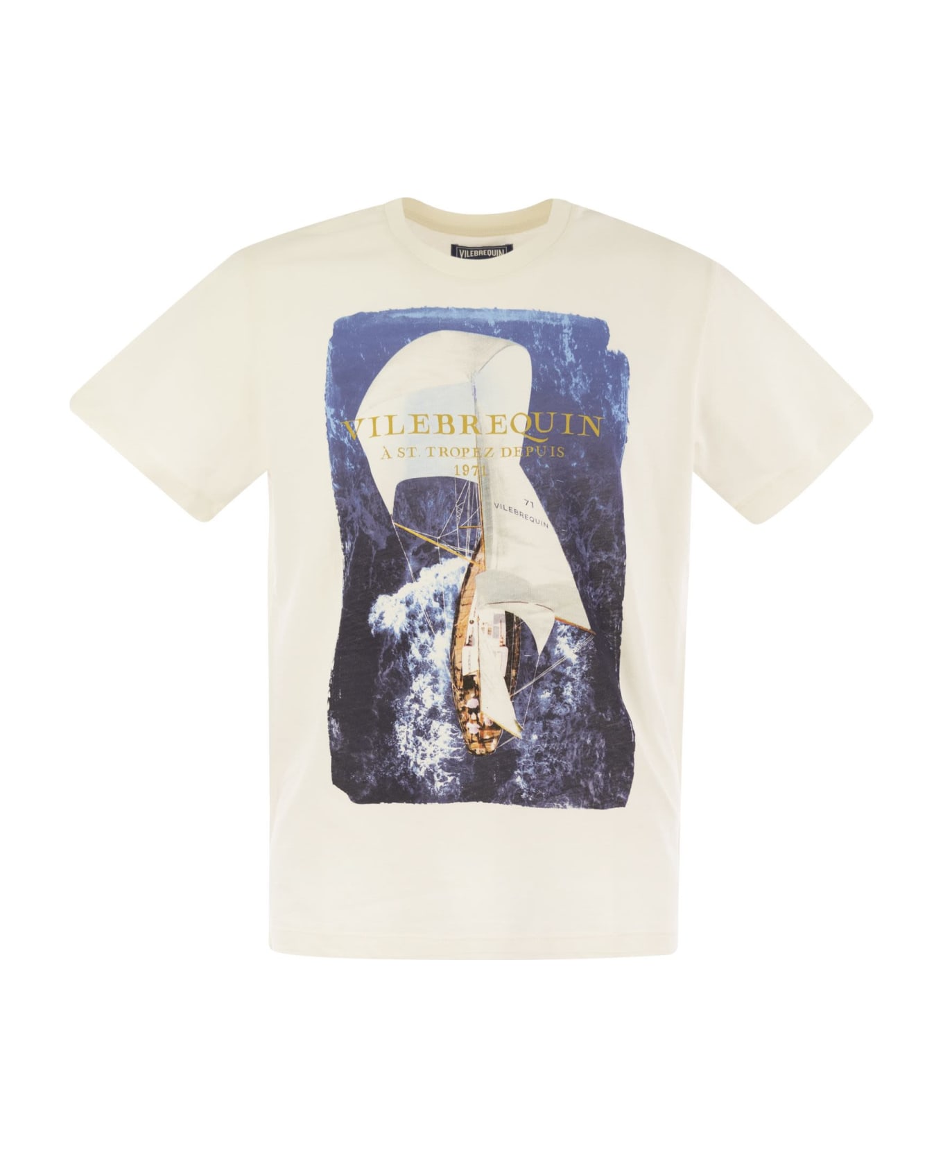 Vilebrequin Cotton T-shirt With Frontal Print - White