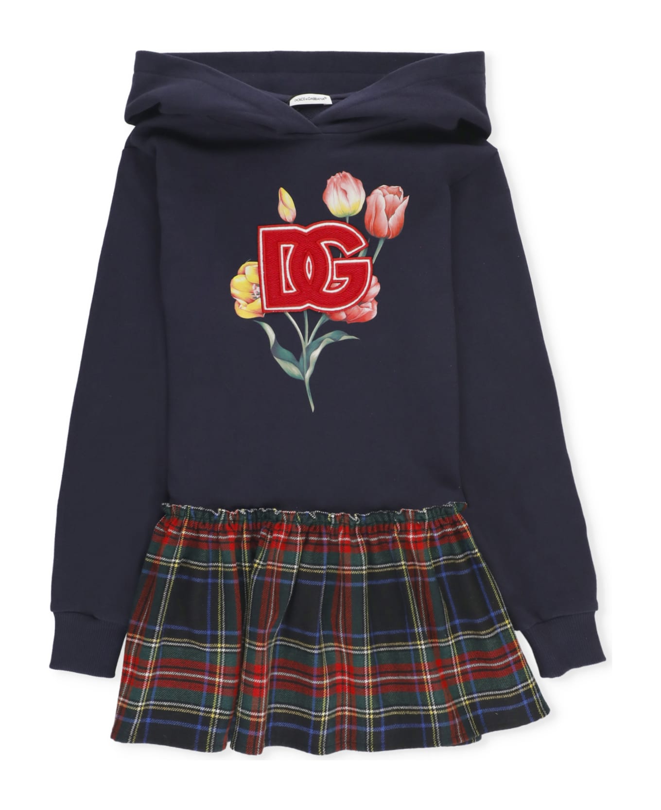 Dolce & Gabbana Dress With Logo - Blue ワンピース＆ドレス