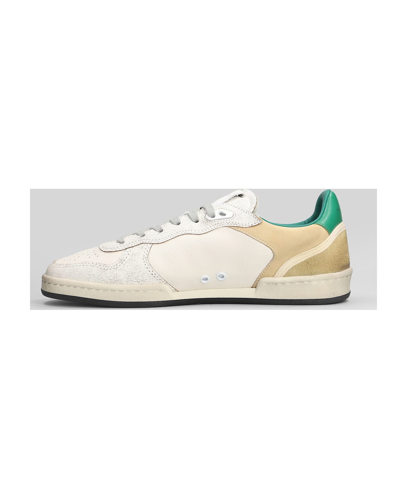 Philippe Model Pgal Low Sneakers In White Leather - white