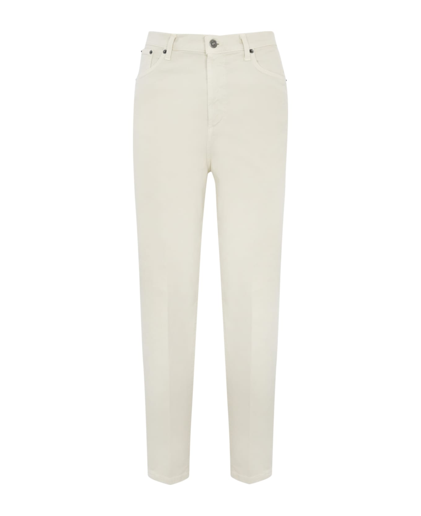 Dondup Bessie Loose Trousers In Cotton And Lyocell