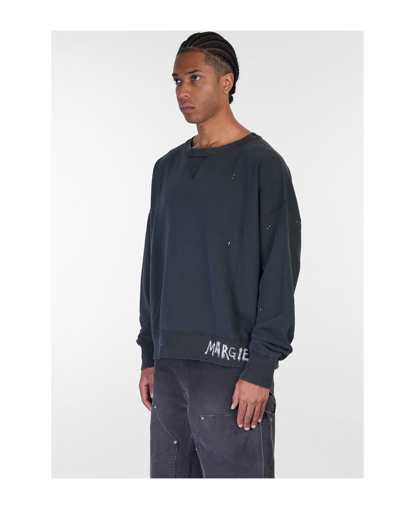 Maison Margiela Sweatshirt In Black Cotton - black