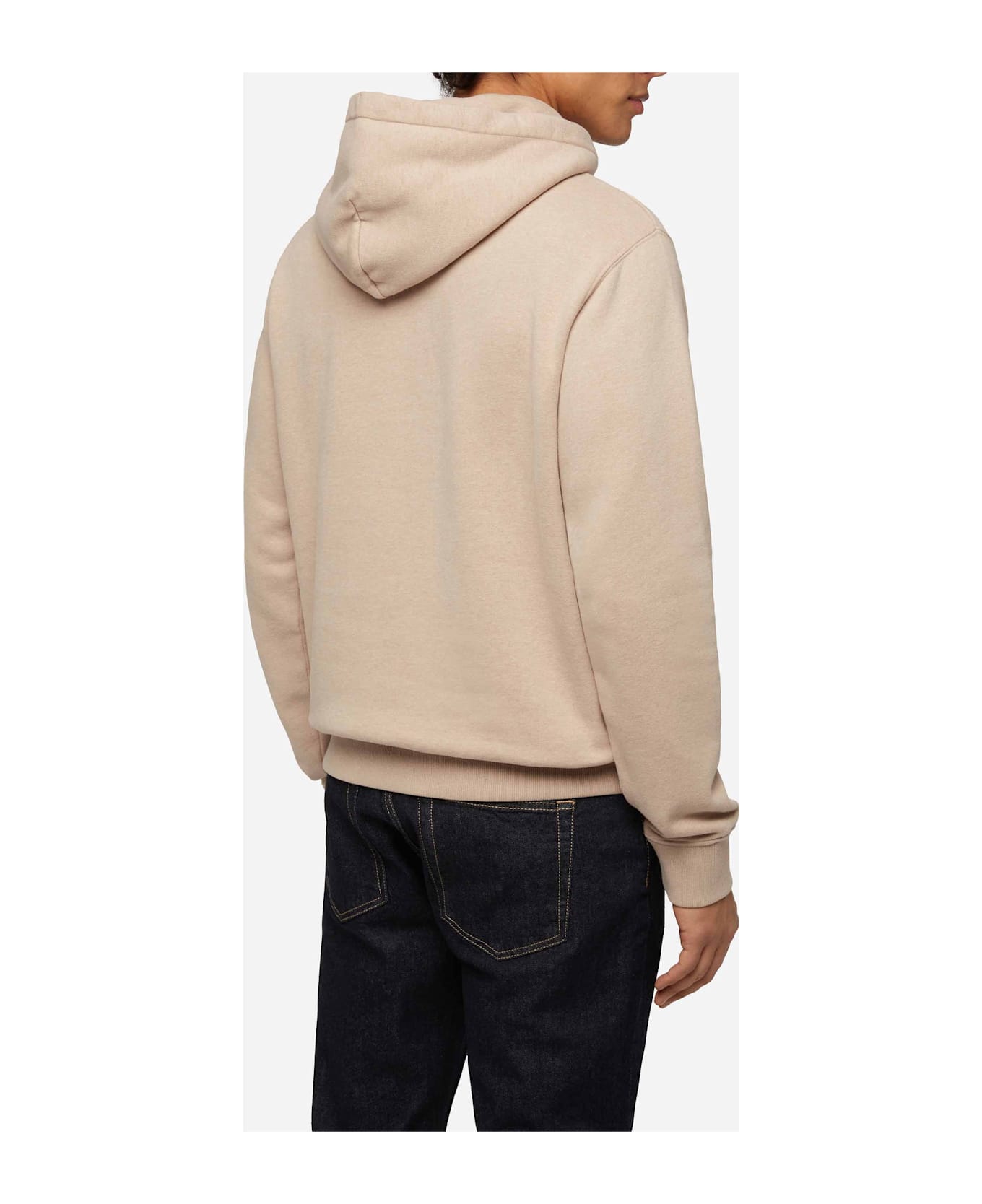 MC2 Saint Barth Mélange Beige Sweatshirt Tribeca With St. Barth Embroidery - WHITE