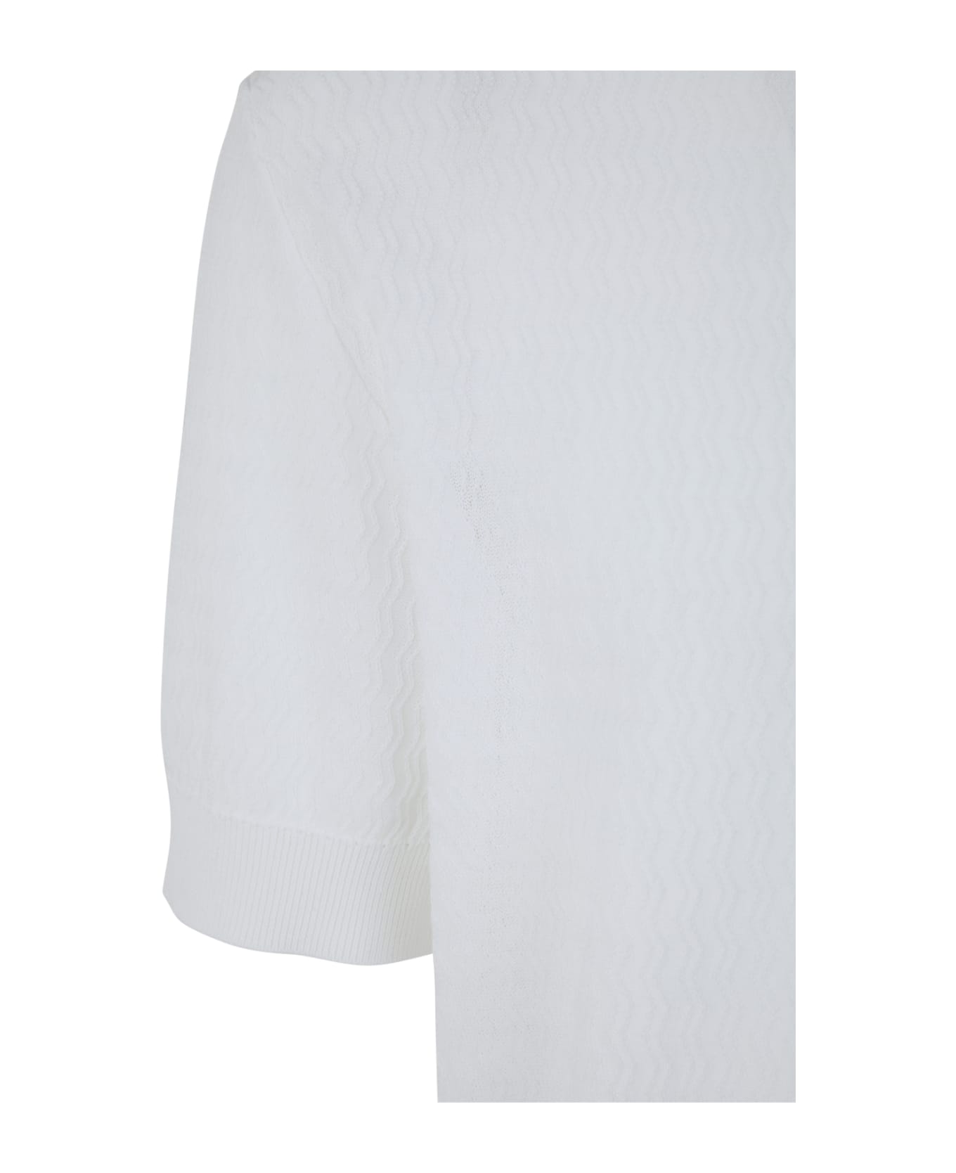 Filippo De Laurentiis Short Sleeve Over Pullover - White