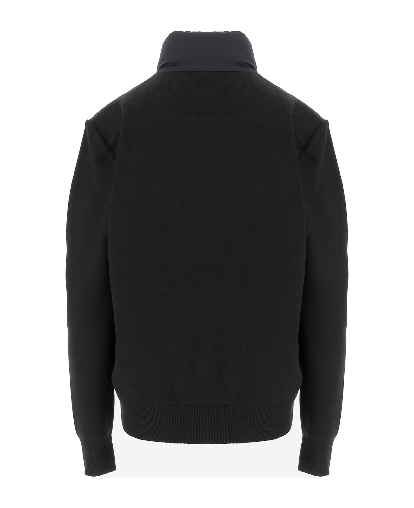 Mackage Stretch Wool Blend Jacket With Logo - Black