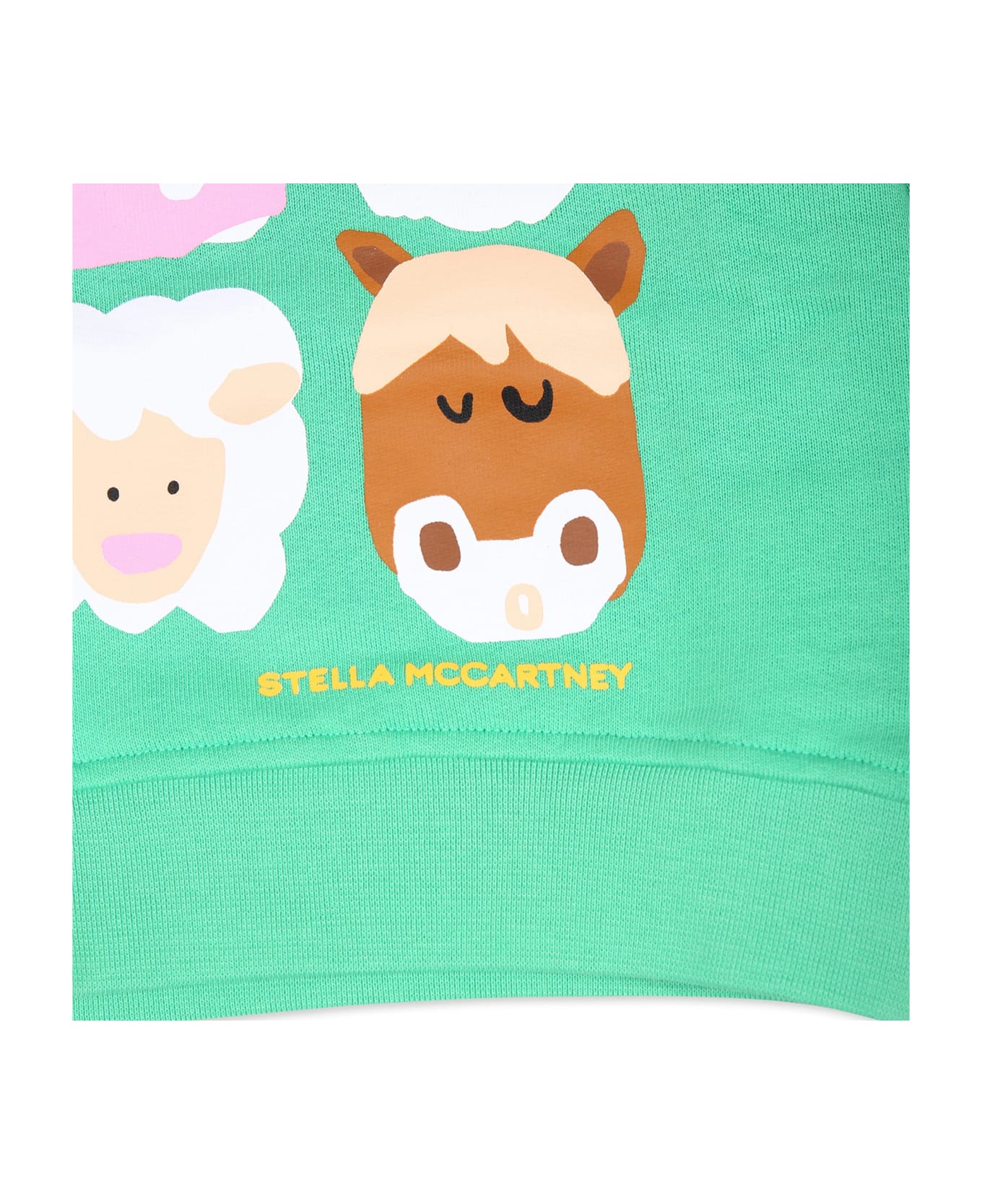 Stella McCartney Kids Green Suit For Babykids With Animals Print - Green