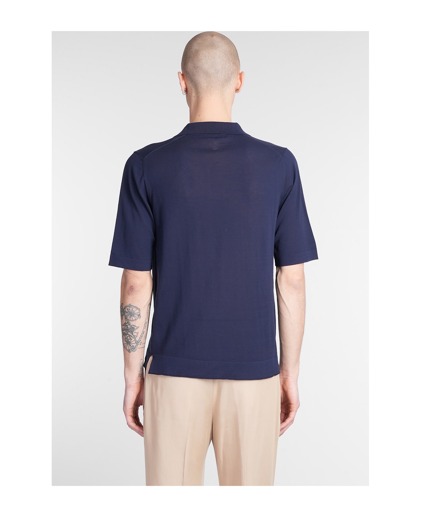 Ballantyne Polo In Blue Cotton - blue