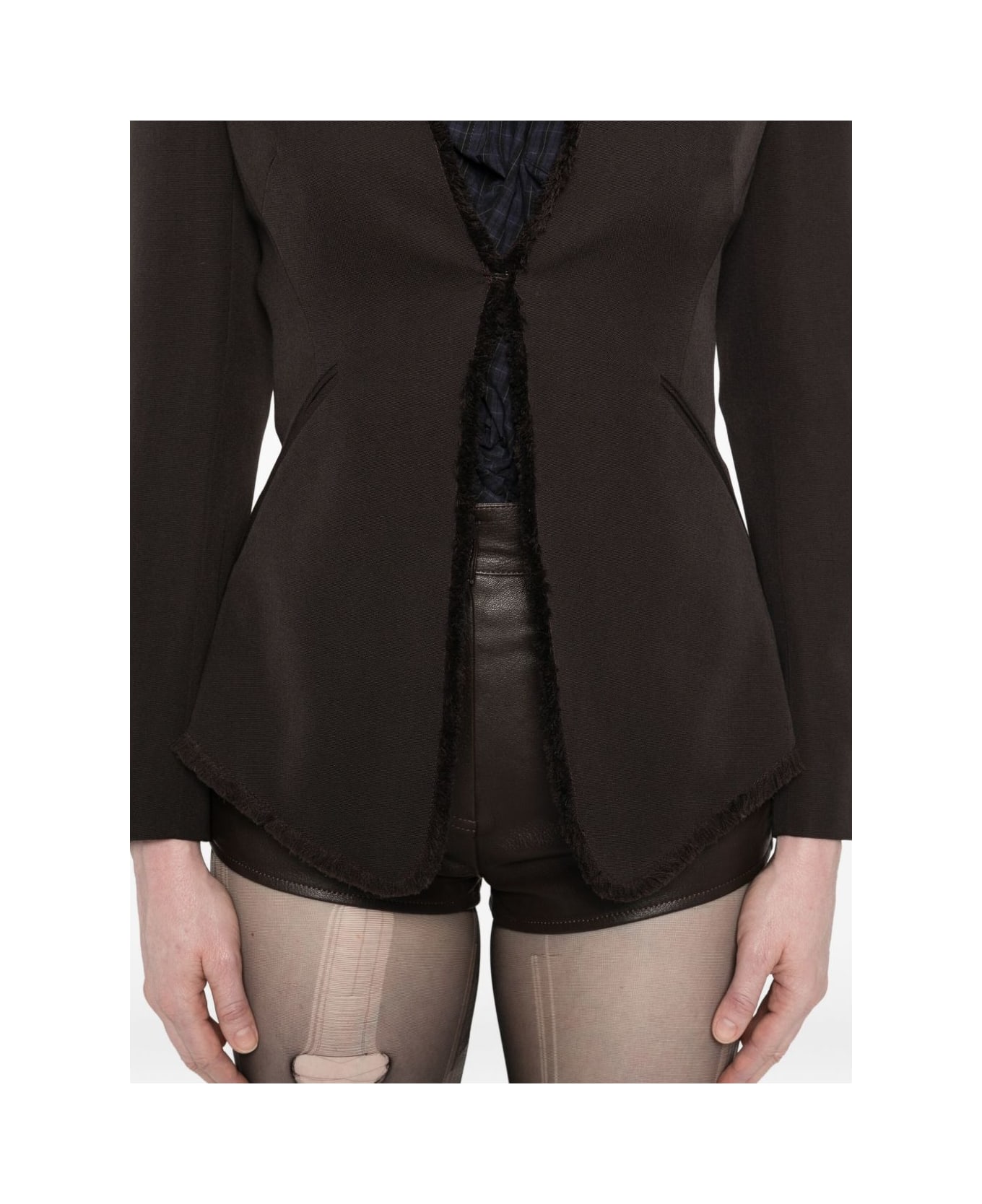 Alexander McQueen Wool Single-breastded Jacket - Brown