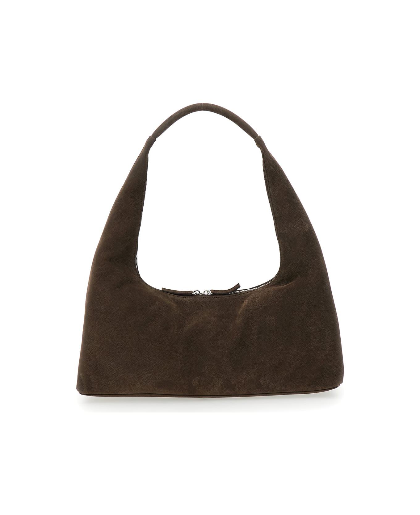 Marge Sherwood Btown Shoulder Bag With Logo Lettering On The Front And Fixed Shoulder Strap In Leather Woman - Brown