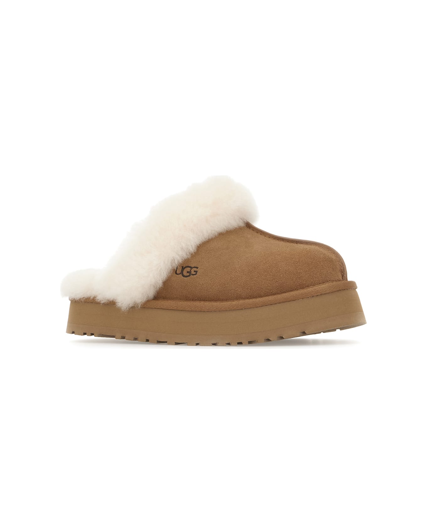 UGG Biscuit Suede Disquette Slippers - CHESNUT