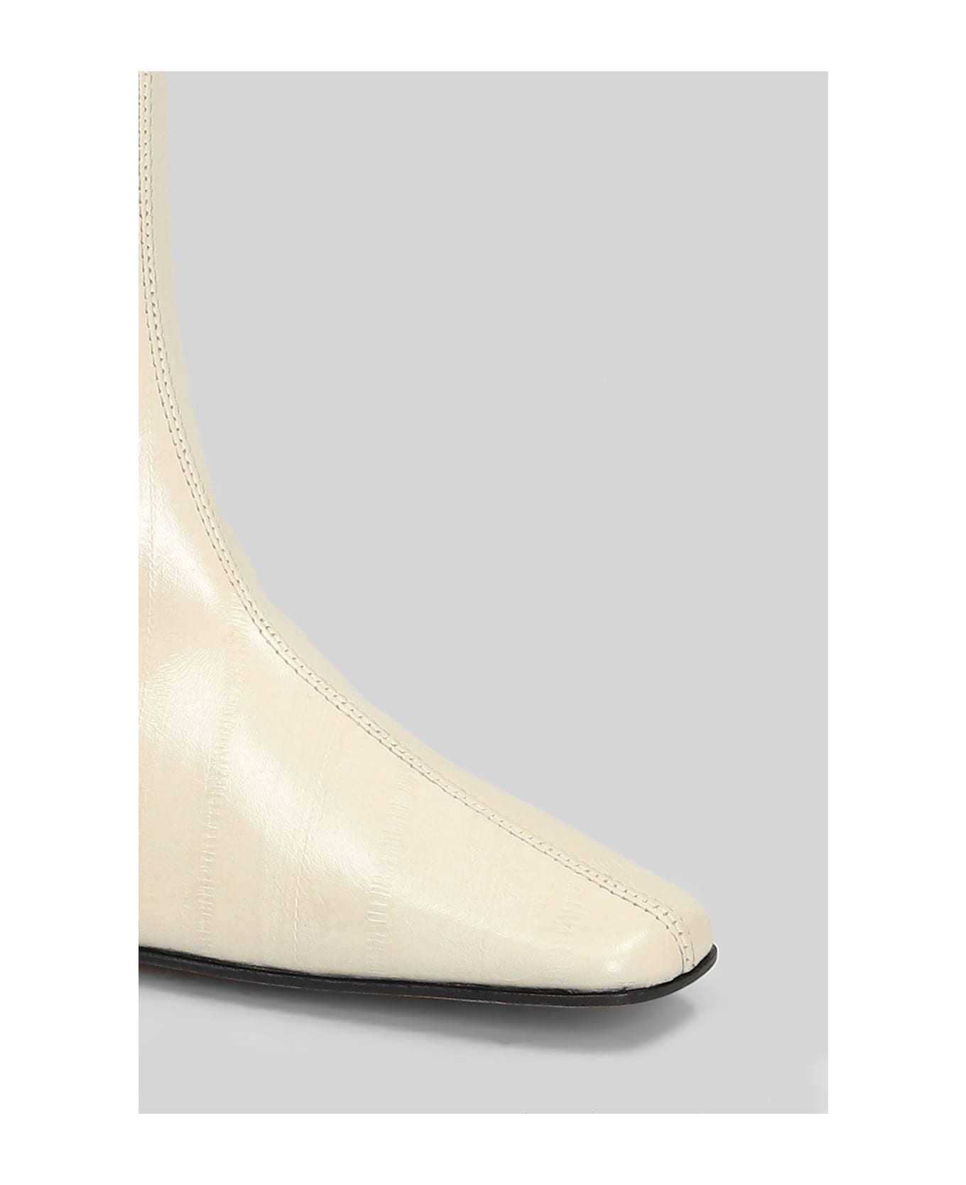 Aldo Castagna Sandy High Heels Ankle Boots In Beige Leather - beige