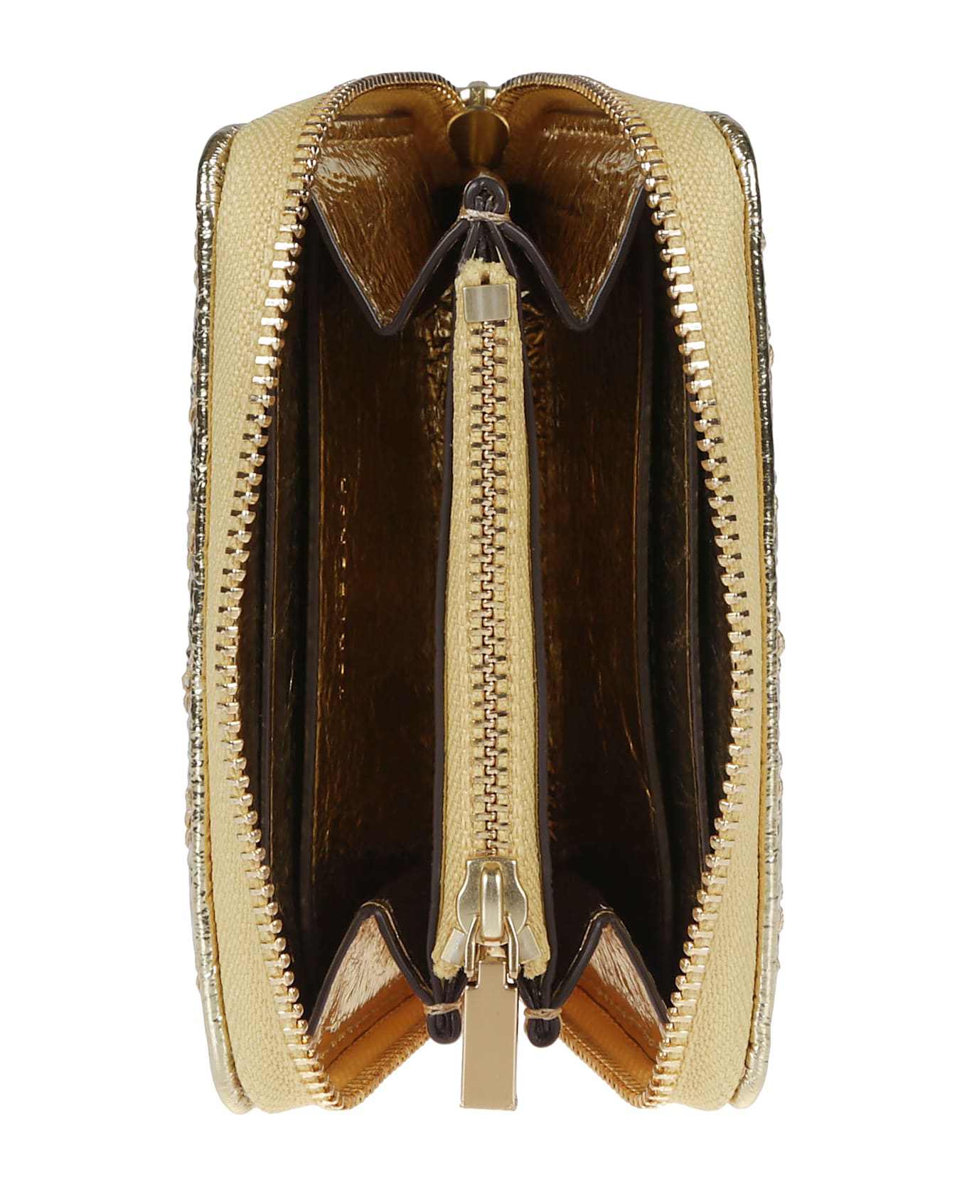 Tory Burch Small Kira Metallic Moto Bi-fold Wallet - GOLD