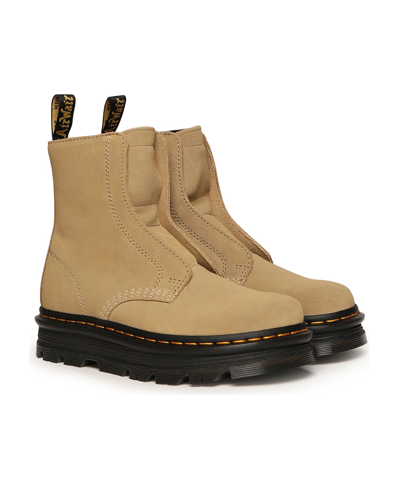 Dr. Martens Zebzag Laceless Suede Ankle Boots - Savannah Tan
