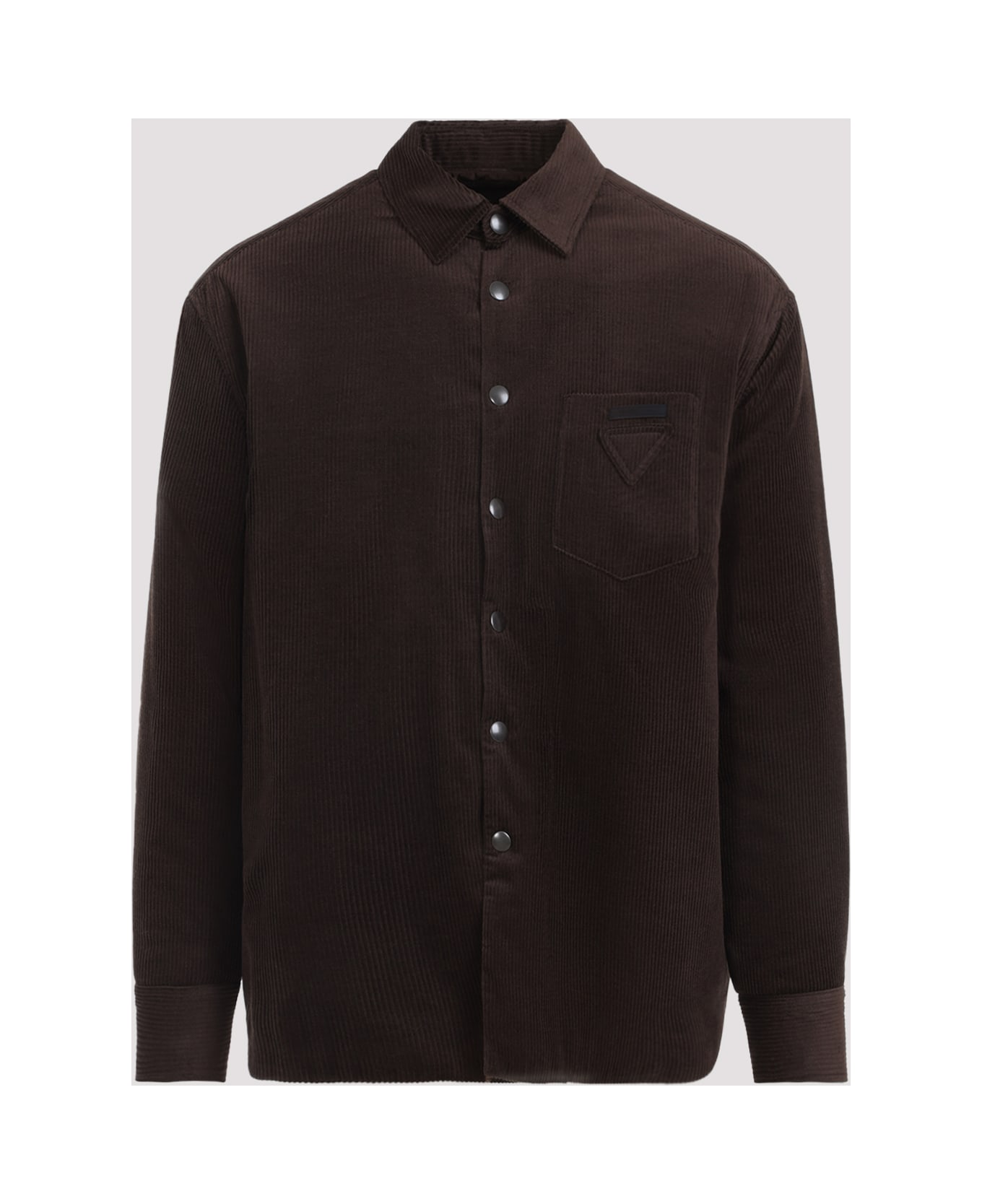 Prada Cotton And Cashmere Shirt - Ebano