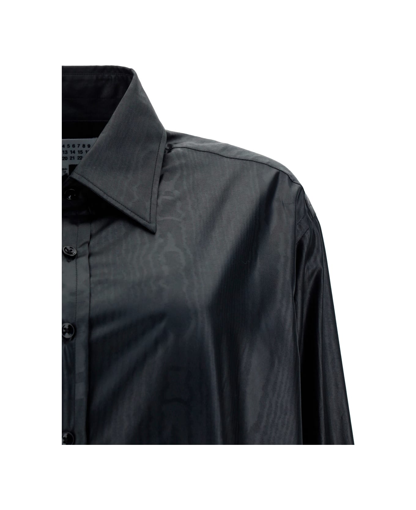 Maison Margiela Long Shirt With Classic Collar - Black シャツ