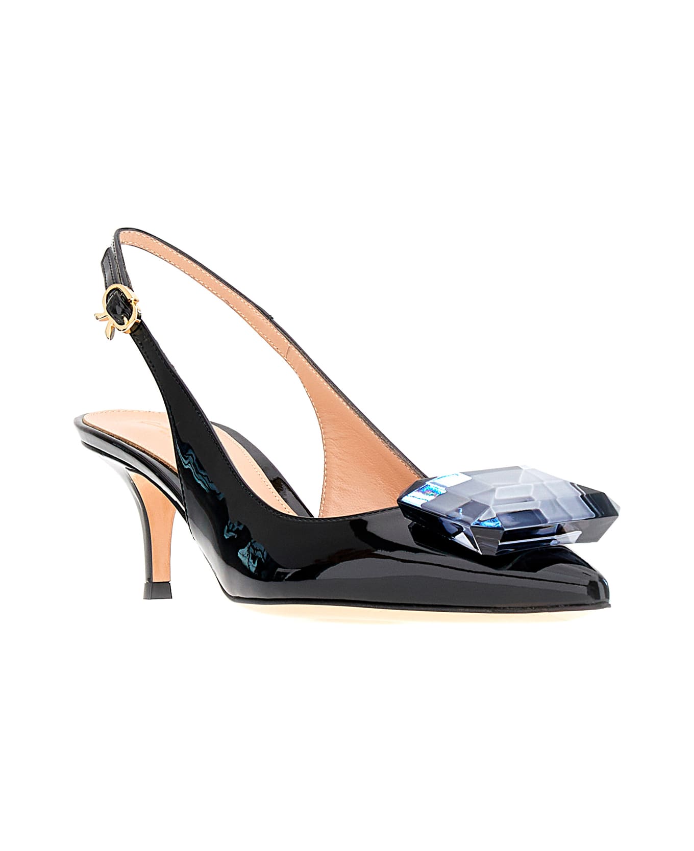 Gianvito Rossi Black Leather Jaipur Pumps - Nero