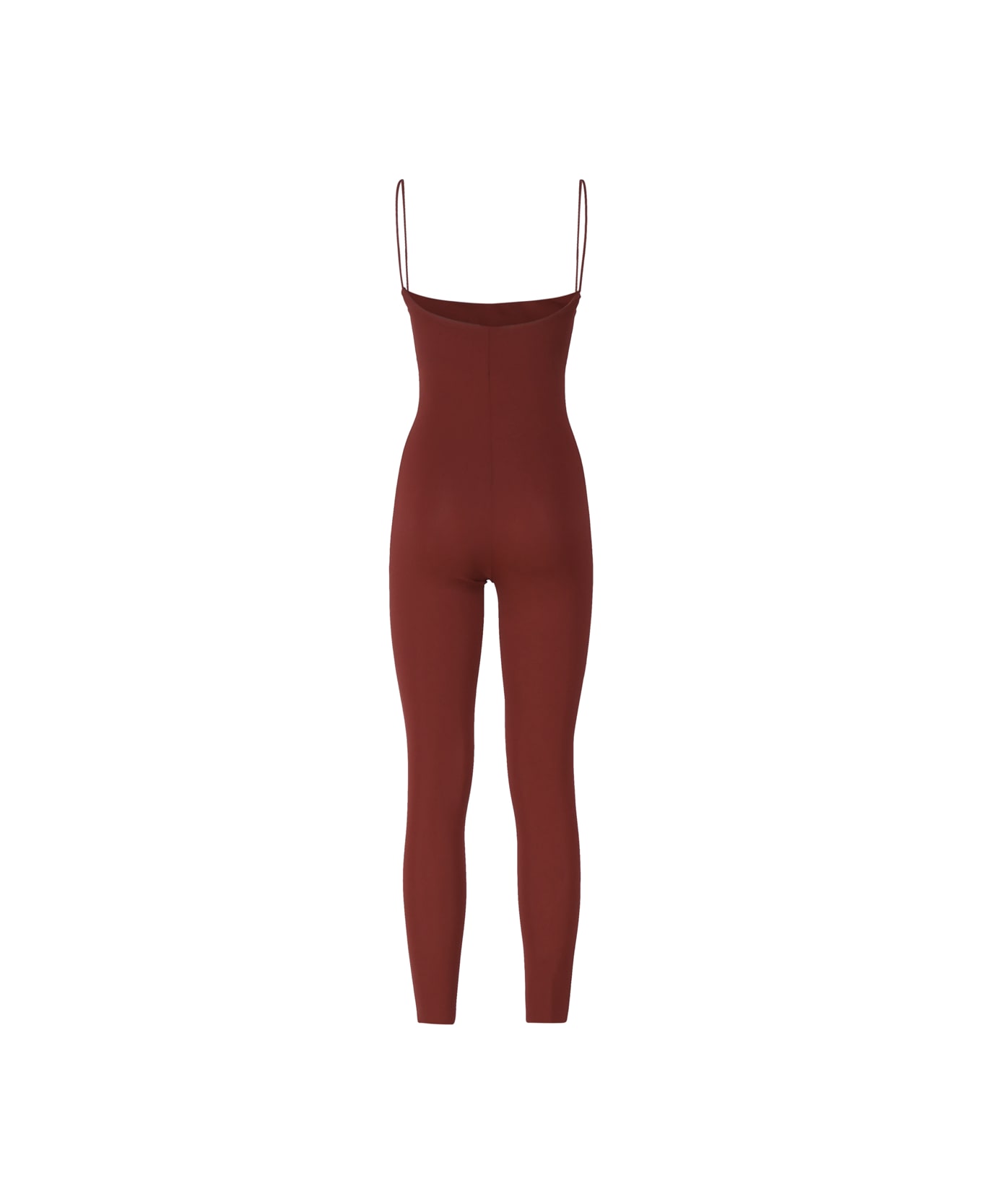 The Andamane Jumpsuit With Shoulder Pads - Rust