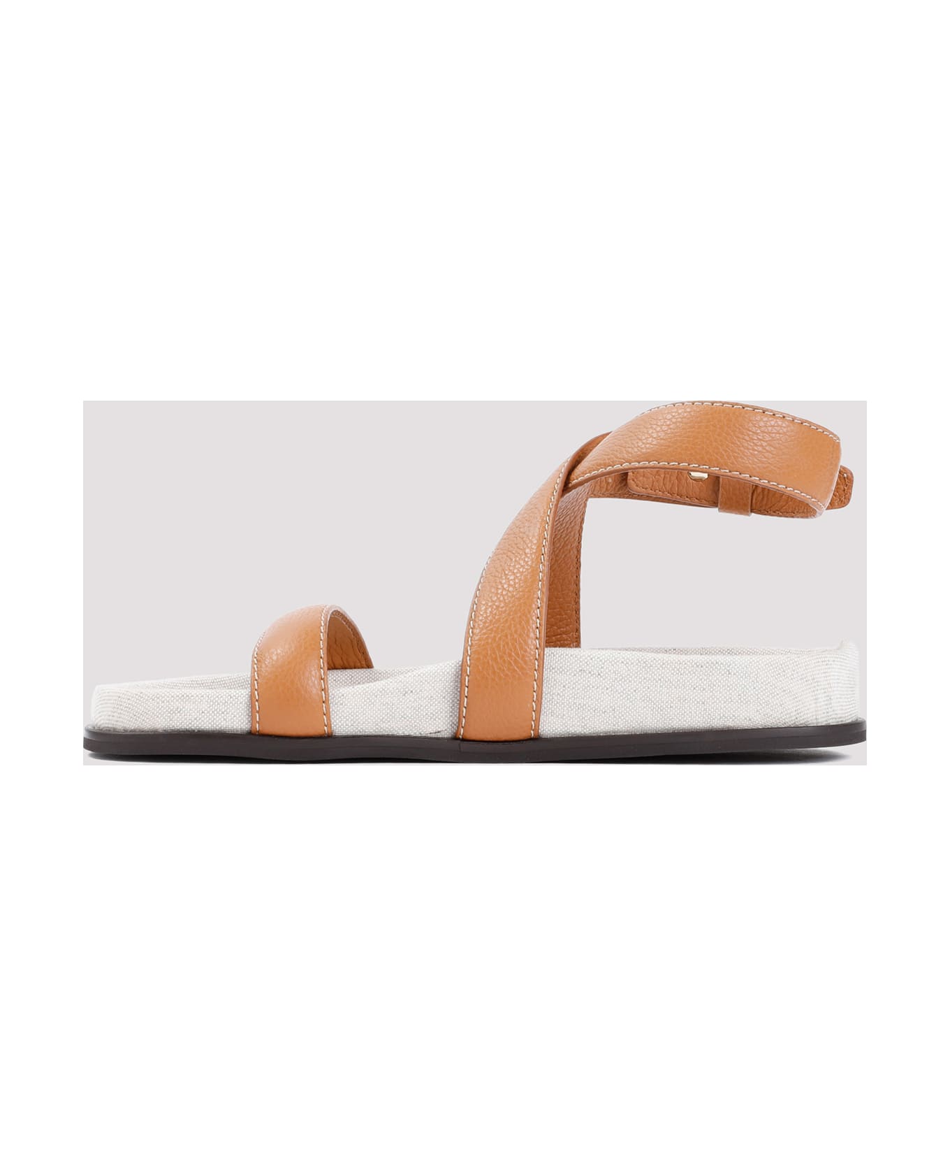 Totême Leather Chunky Sandal - Tan