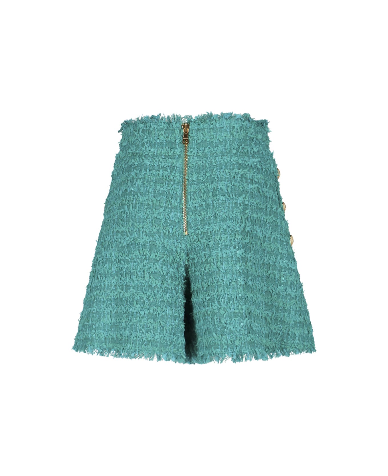 Balmain Tweed Shorts - Cg Vert Emeraude