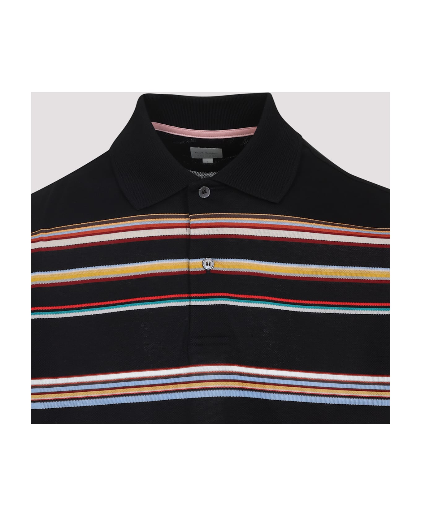 Paul Smith Mens Signature Stripe Polo Shirt - Black