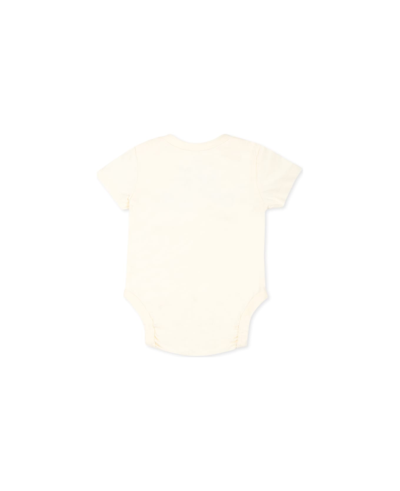 Off-White Multicolor Bodysuit Set For Baby Girl With Logo - Multicolor