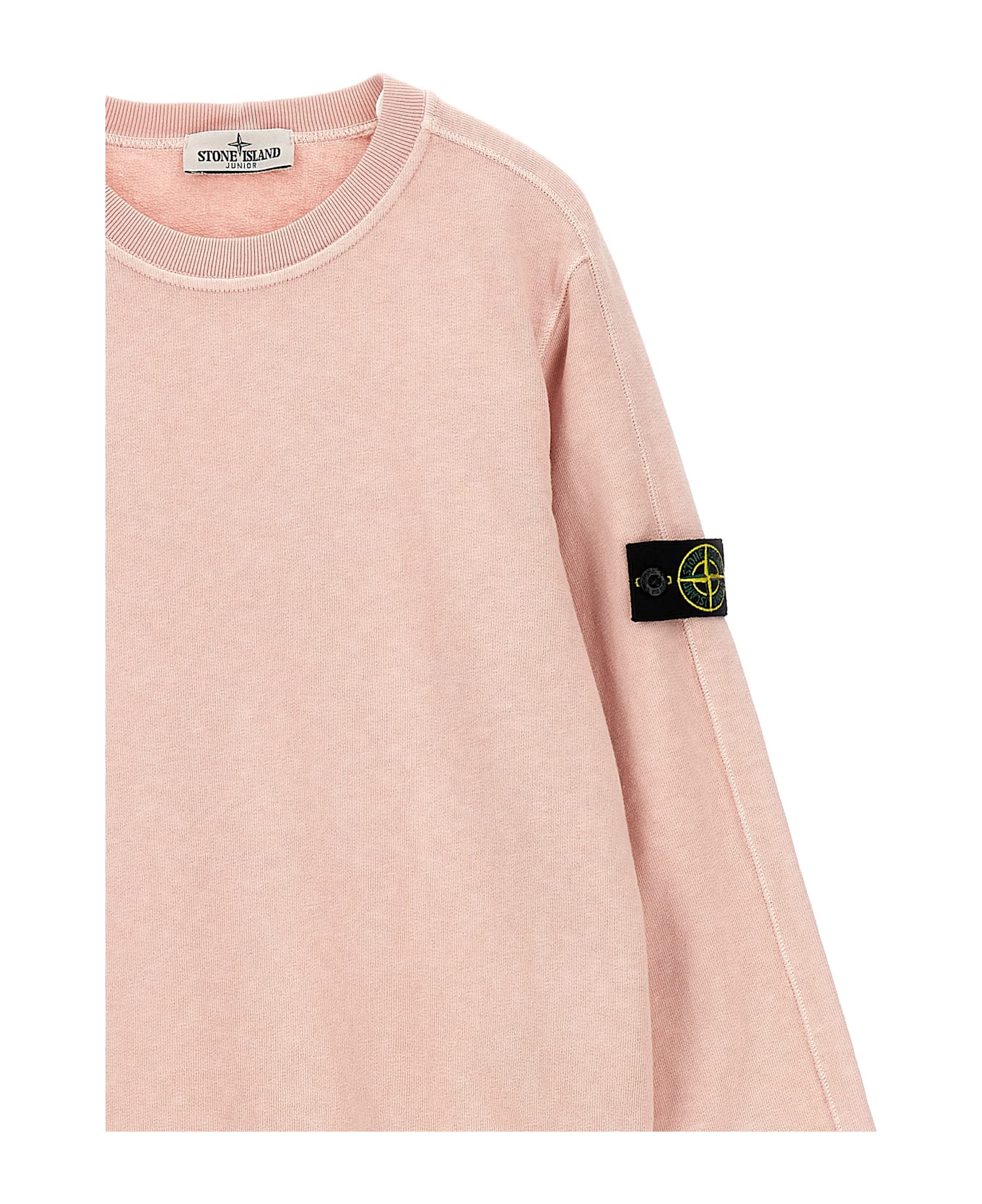Stone Island Junior Logo Badge Sweatshirt - Pink