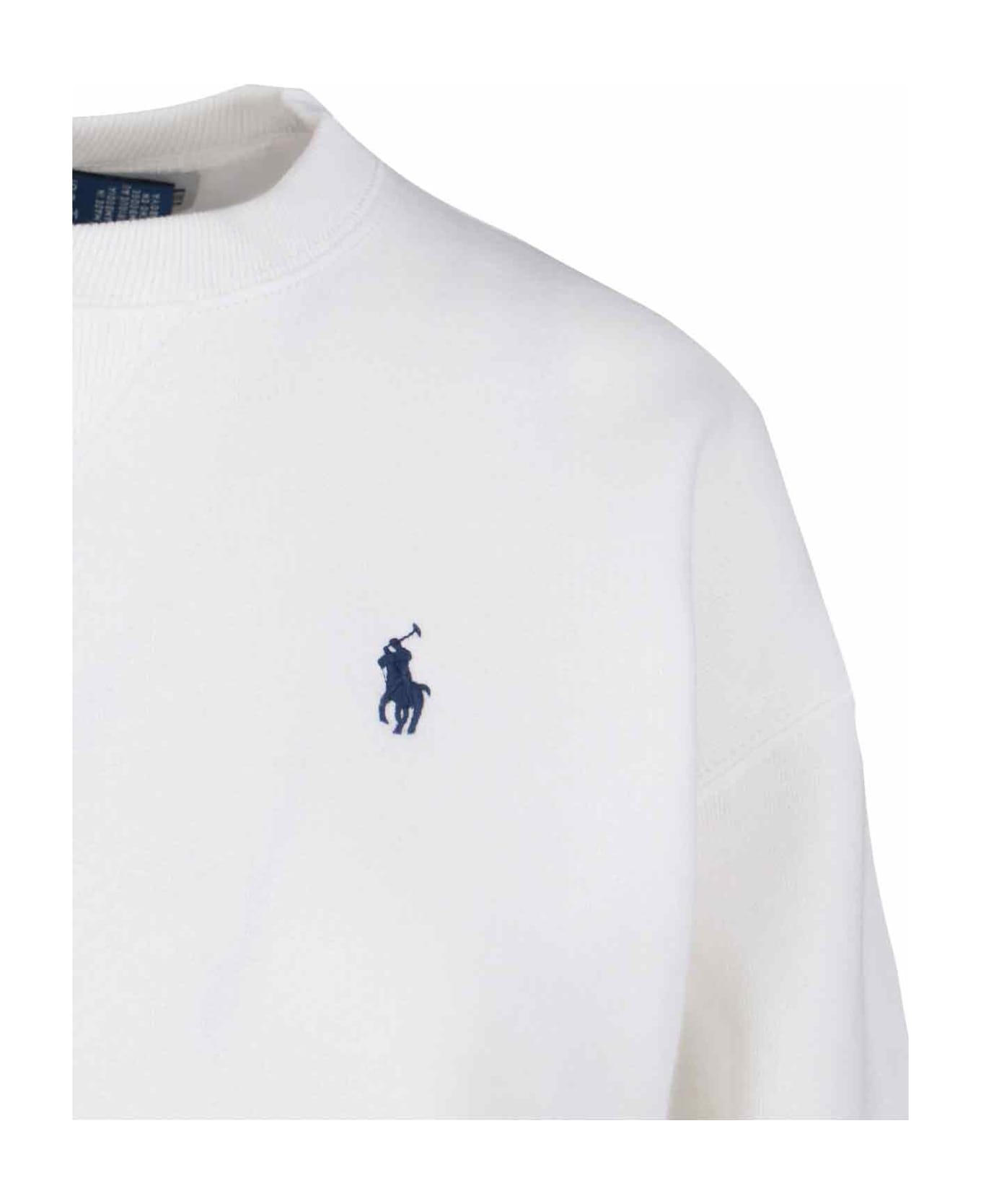 Polo Ralph Lauren Logo Crewneck Sweatshirt - White