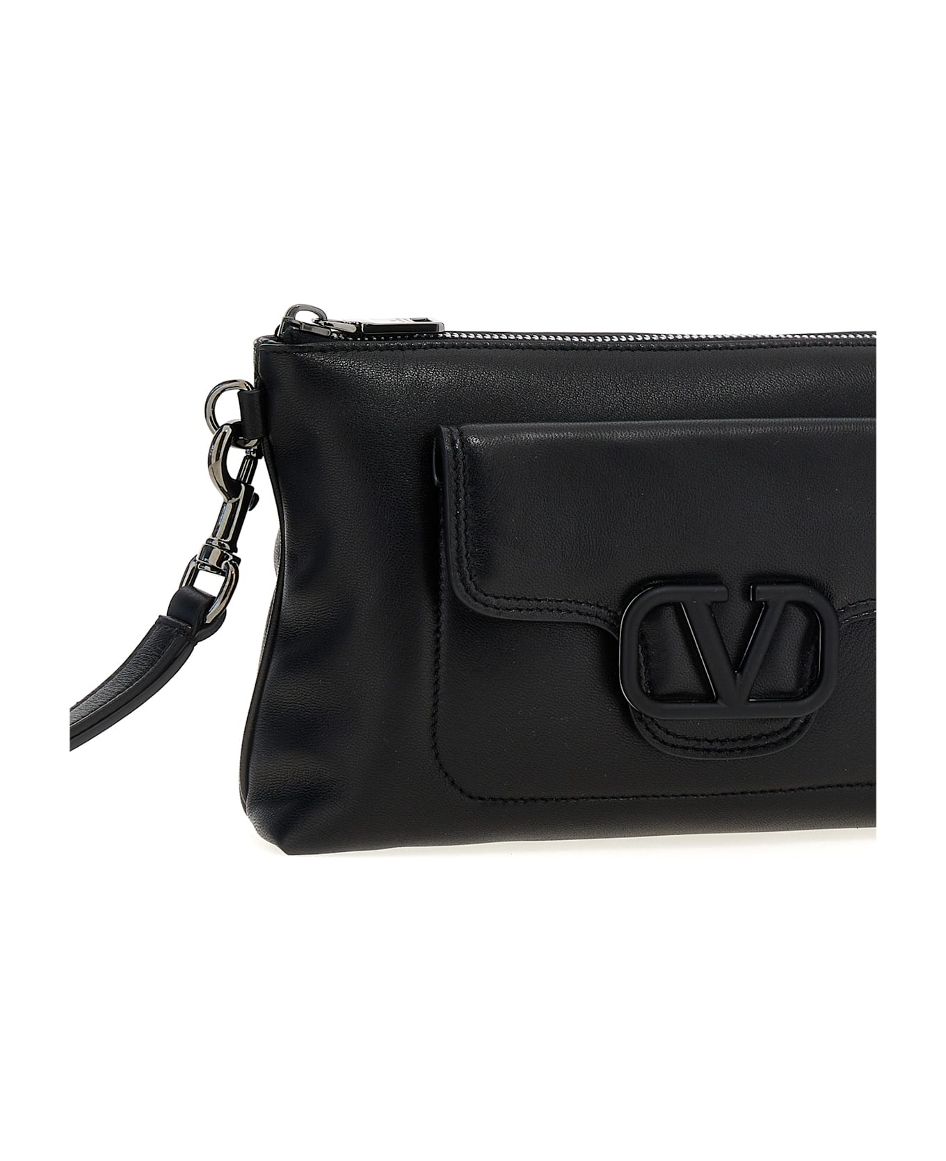 Valentino Garavani 'vlogo Signature' Clutch Bag - Black   バッグ