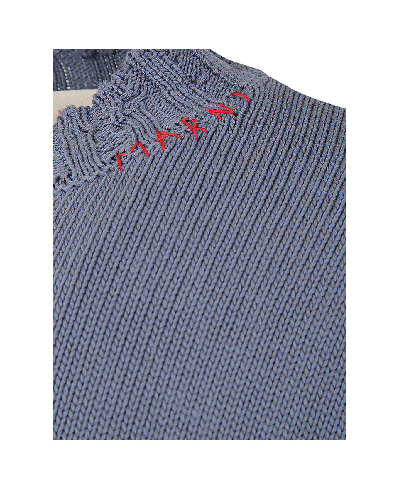 Marni Crew Neck Long Sleeeves Sweater - Steel ニットウェア