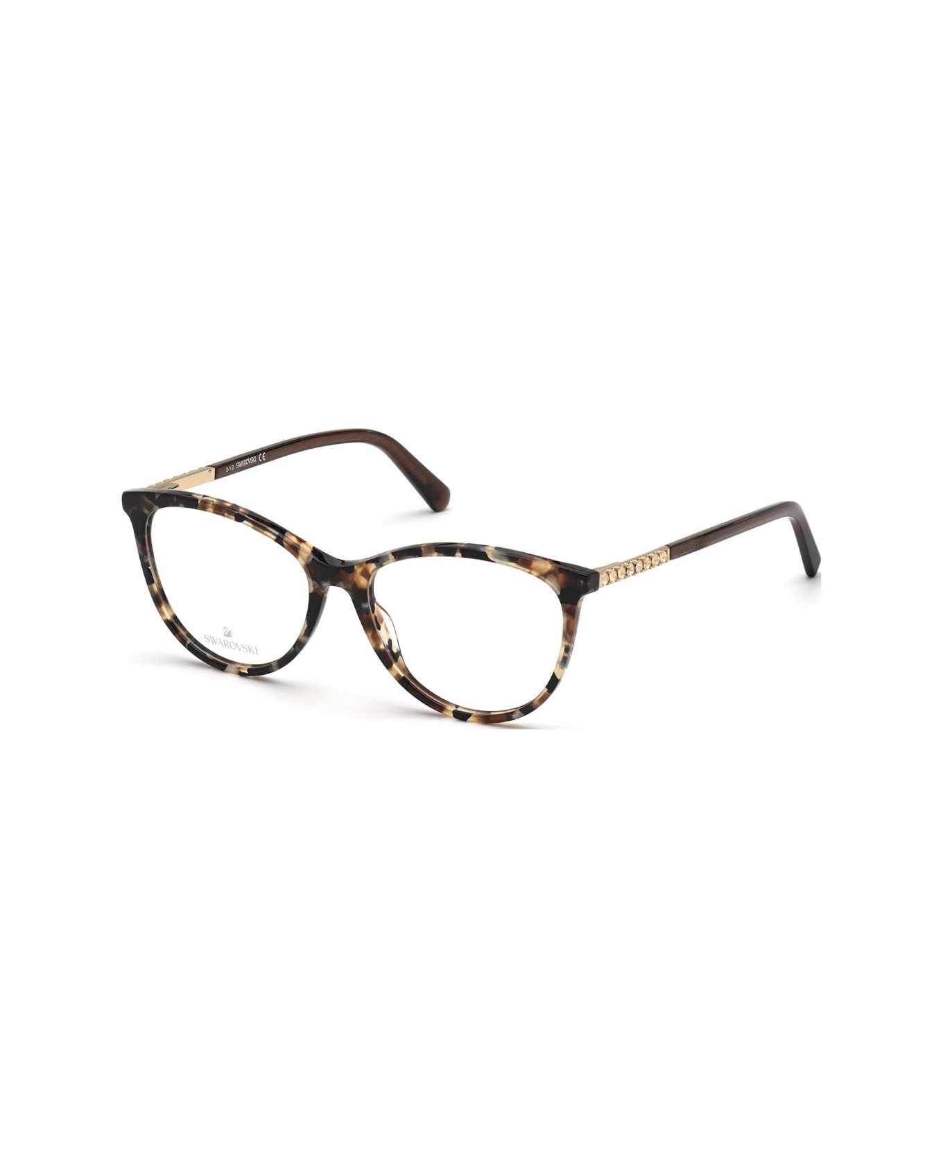 Swarovski sk5396 055 Glasses - Tartarugato nero e marrone
