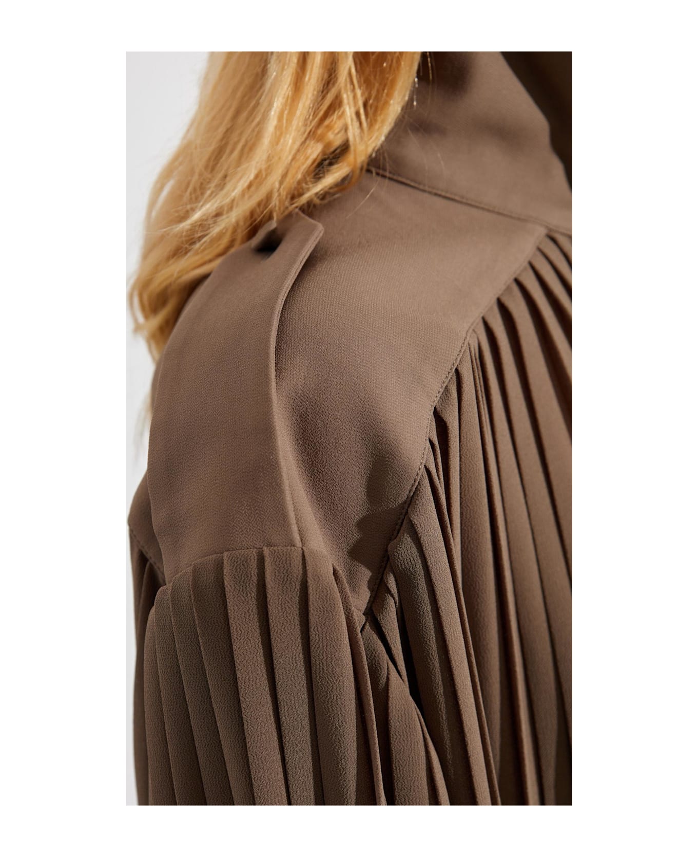 MM6 Maison Margiela Pleated Dress - Beige