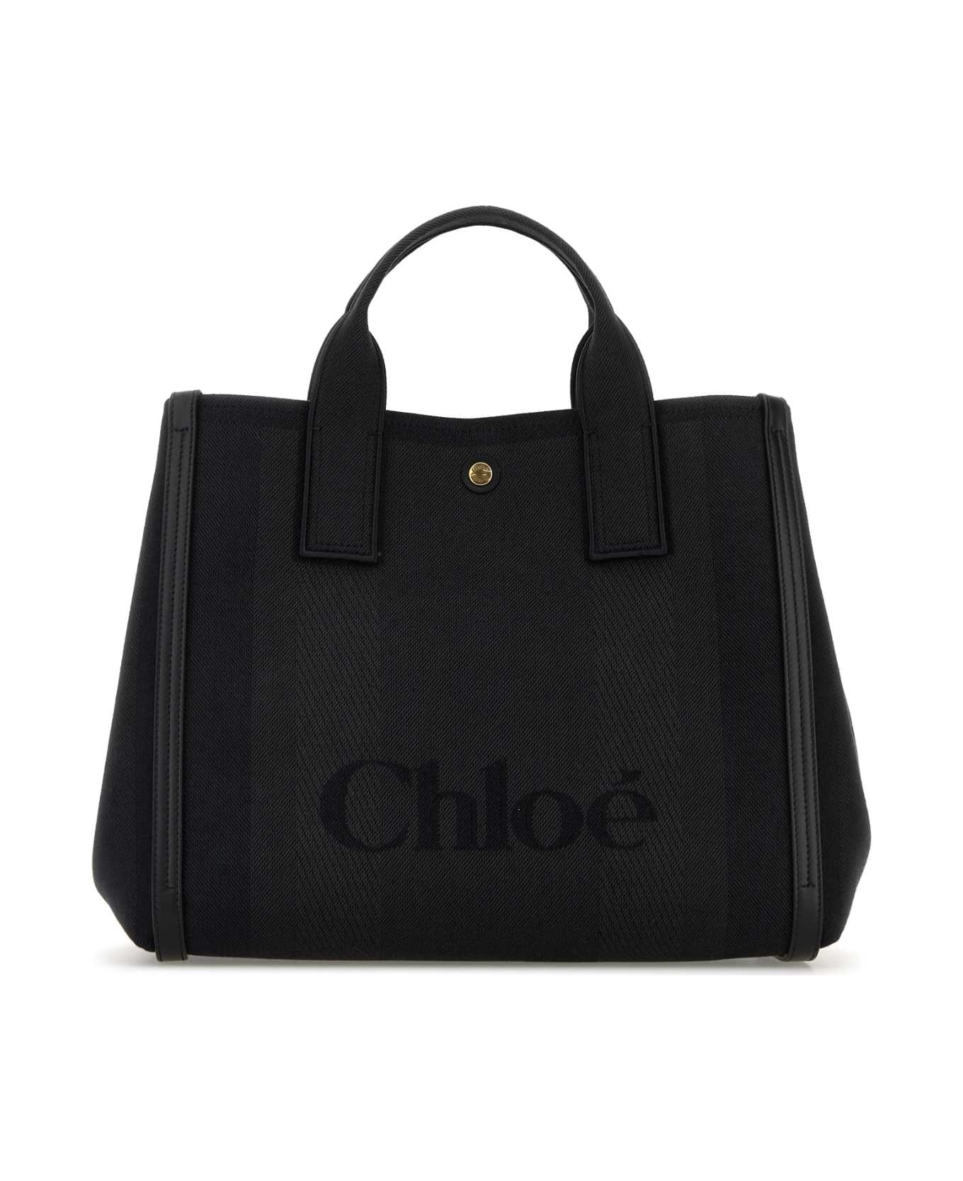 Chloé Black Canvas Chloã© Carry Shopping Bag - BLACK